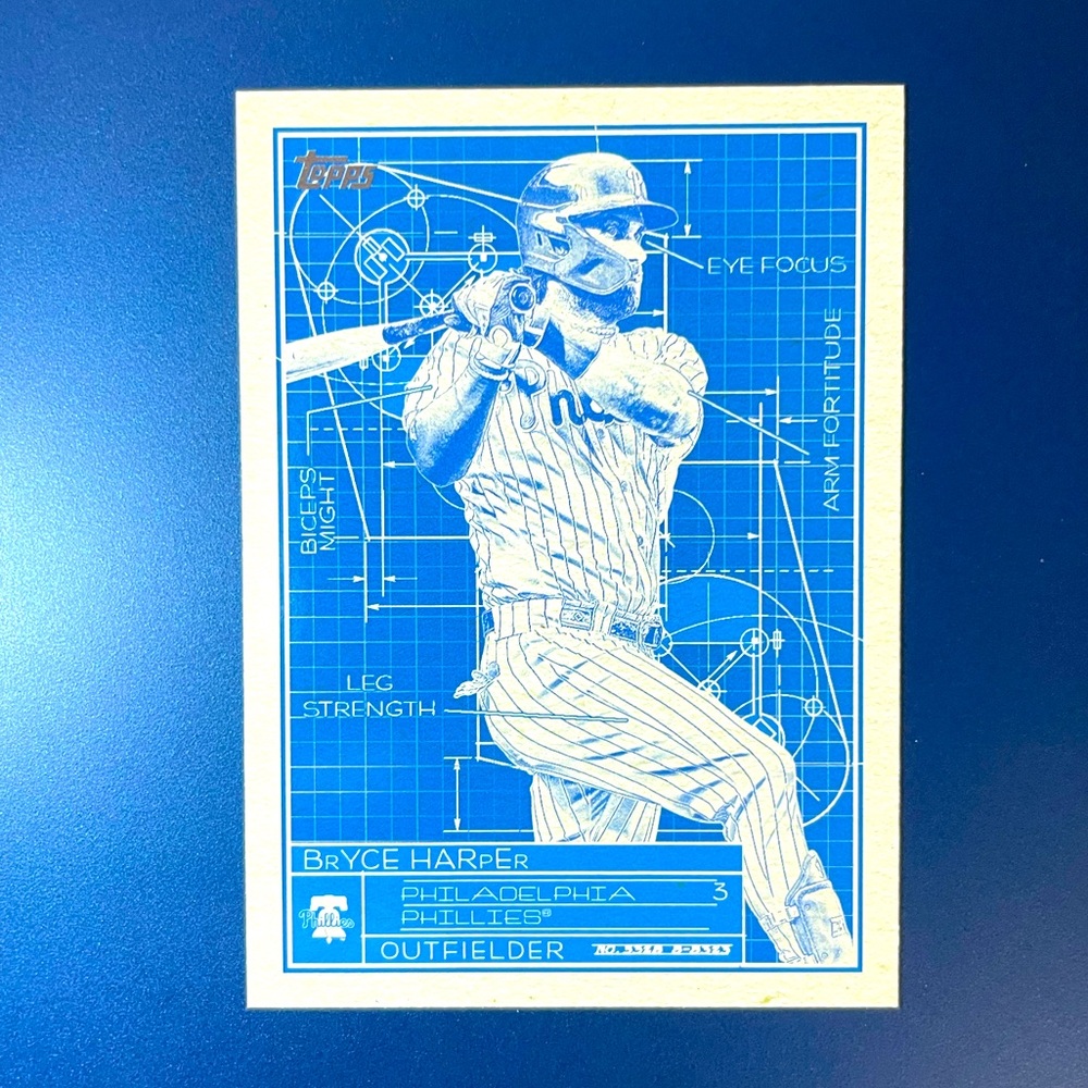 Bryce Harper Short Print Blueprint 2024 Tops Series 1 Philadelphia Phillies